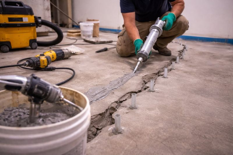 Cracked Basement Floor Repair in Waldorf, MD