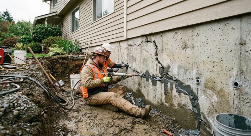 Cracked Foundation Repair in Newburg, MD