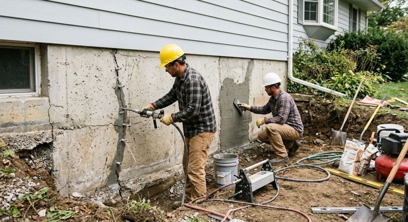 Cracked Foundation Repair in Saint Leonard, MD