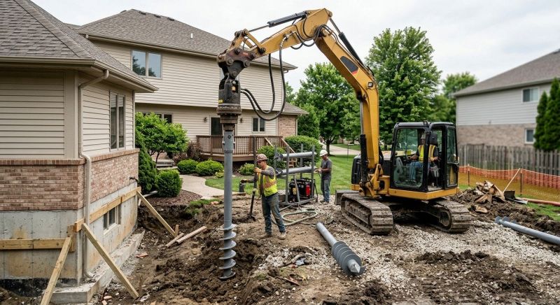 Helical Pile Installation in Waldorf, MD