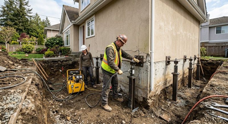 Sinking Foundation Repair in Cheltenham, MD