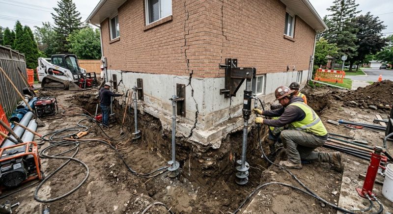 Sinking Foundation Repair in Saint Leonard, MD