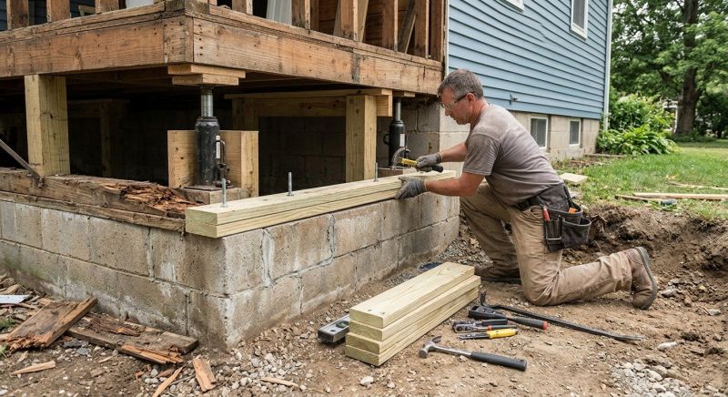 Sinking Foundation Repair in Springfield, VA